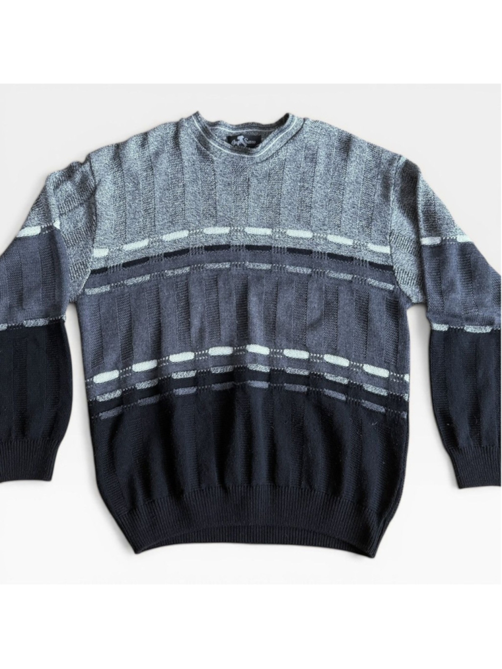 Vintage Gran Sasso 3D Coogi Style Sweater Bold Knit Pullover